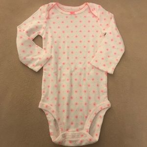 🎈5/$5 Carters Pink & White Geometric Onesie